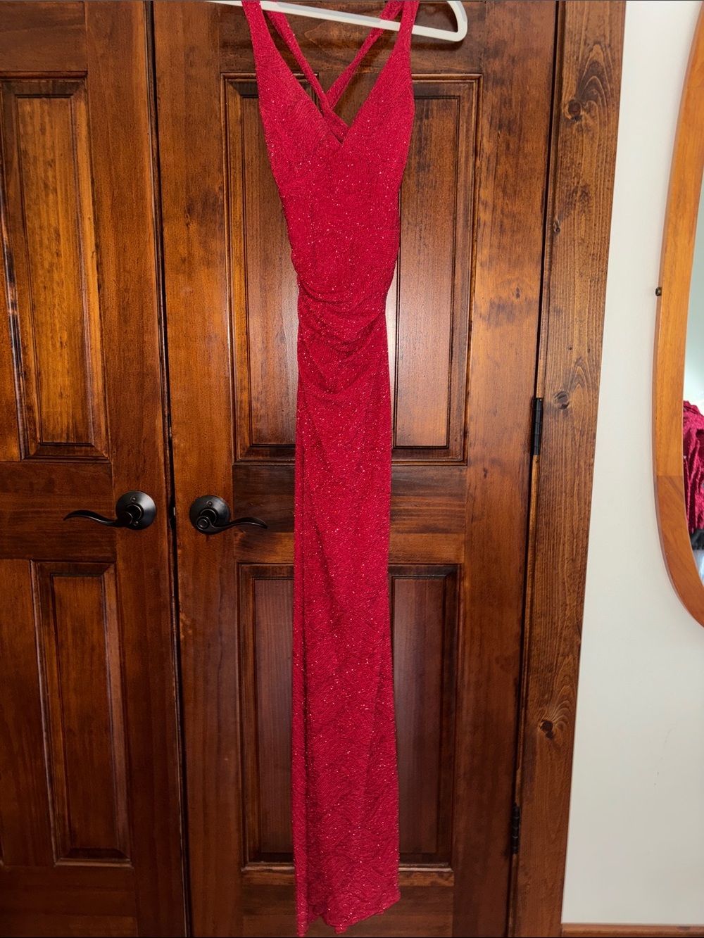 Windsor Red Sparkle Prom Dress